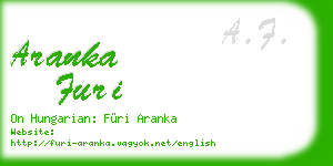 aranka furi business card