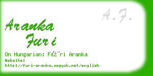 aranka furi business card